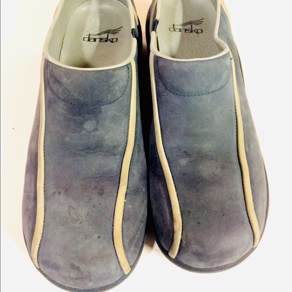 Dansko Sport Slip on Suade Blue Clogs Women's